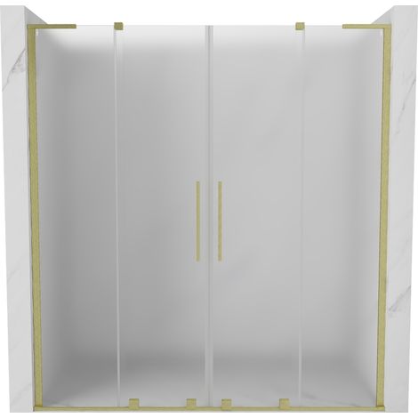 Mexen Velar L Duo porte de douche coulissantes 180 cm, givre, or brossé - 871-180-003-32-55 (1/5)