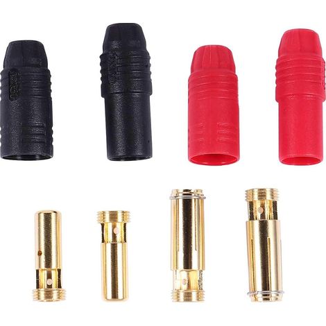 eur As150 4Pcs pour Batterie Lipo, Plug Mâle et Femelle en Cuivre Doré 7Mm, Résistance Minimale et Adhérence Extra pour Drones et Véhicules (1/5)