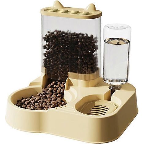 Auslaufsicherer Futterautomat für Hunde und Katzen, automatischer Futterspender mit Wassernapf, stabil, 2-in-1, für Haustiere, für den Innenbereich (1/5)