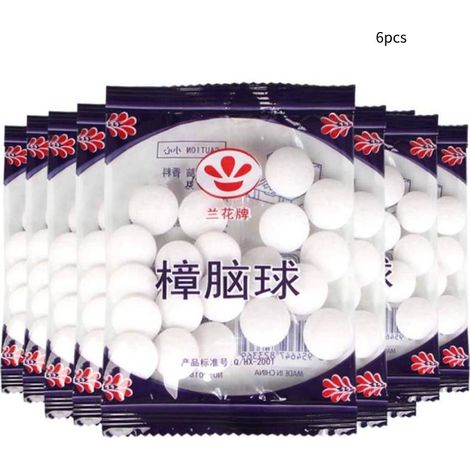 Armadio antitarme, purificatore d'aria, palline salutari antitarme, confezioni da 6, pillole antimuffa antitarme (1/5)