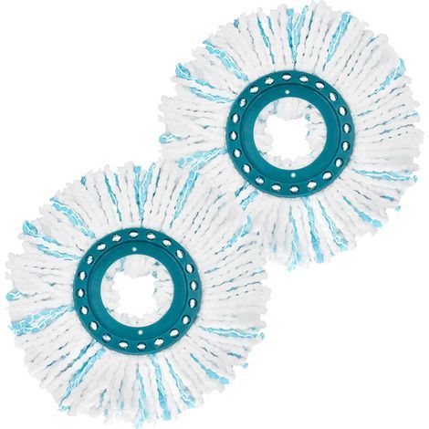 Lot de 2 Têtes de Rechange pour Balai Mop Combi/Twist, Plastique, Blanc, Taille Unique (1/5)