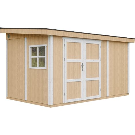 Gartenhaus Premium Qualität 8,68 m² - H231x248x412 cm - Timbela M939-HARVEST HONEY
