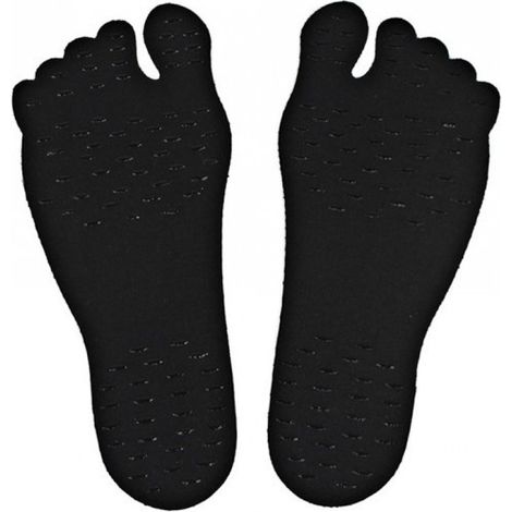 Un paires de semelles adhésives ADFoot pour les pieds hygiéniques  Couleur: Noir - Taille: S