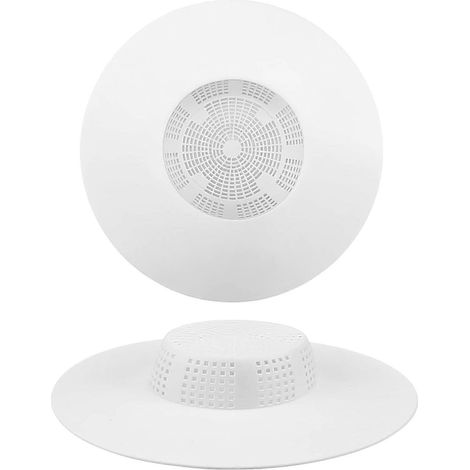 Bouchon de bonde de douche léger et souple, récupérateur de cheveux en TPE/TPR, protection pour bonde de sol, buanderie, cuisine, salle de bain et autres. (1/5)