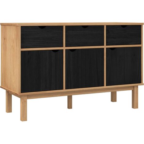 Sideboard OTTA Brown and Black 114 x 43 x 73.5 cm vidaXL