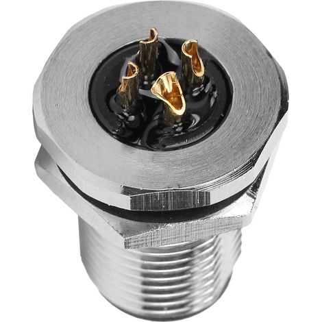 Connecteur M12 4 broches IP67 étanche pour montage sur panneau - Adaptateur industriel robuste