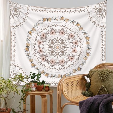 Tapestry Murale - Mandala Boho 130 x 150 cm - Décoration Murale pour Chambre, Salon, Résidence Étudiante - 1 Pièce (1/5)