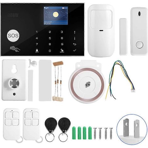 4G WiFi-Diebstahlalarmanlage mit 2,4-Zoll-TFT-Bildschirm, kompatibel mit Alexa, Google Home und Tuya, Fernsteuerung über mobile App, Smart-Home-Sicherheitssensor.