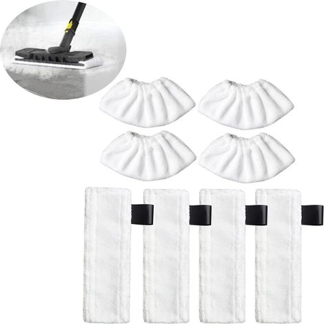 Lot de 8 chiffons en microfibre pour nettoyeur vapeur compatibles avec Kärcher EasyFix SC1 SC2 SC3 SC4 et SC5 réutilisables et lavables pour le nettoyage des sols (1/5)
