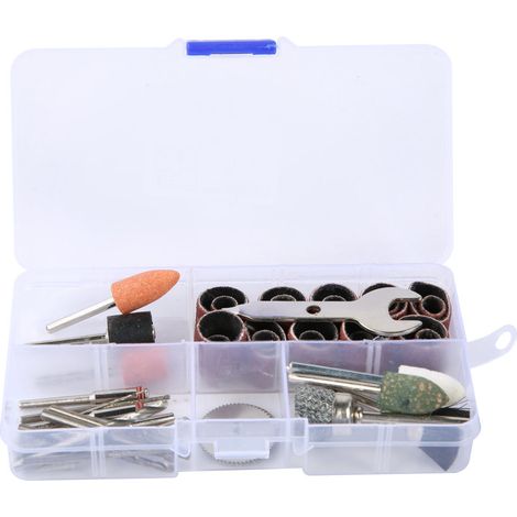 Kit d'accessoires pour meuleuse électrique 46 pièces : papier de verre, alliage, brosse métallique, tête de polissage et diamant.