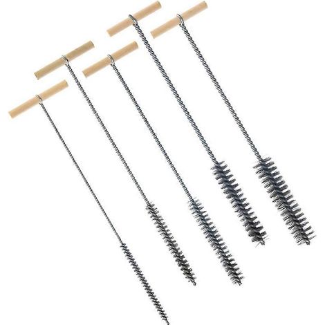 Ensemble de brosses de nettoyage pour trous de perçage 8/12/16/20/25 mm, brosses de nettoyage en acier inoxydable pour trous de perçage (1/4)
