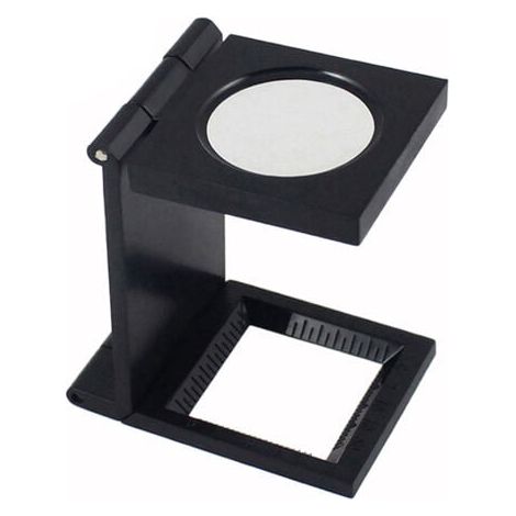 Loupe de Table Compte-fils , Pliable Compteur de fils en métal , grossissement de 10x , loupe de lecture pour travail , bureau maison , réparation , hobby , artisanat , journaux,Loupe (1/5)