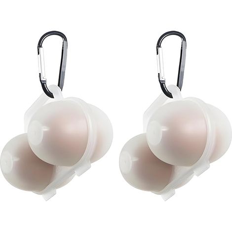 2 Stück Eierbox 2 Eier, Eier Transportbox, Eierbox Kunststoff Eierdose, Eierbehälter für Unterwegs, Eier Dose Eier Aufbewahrungsbox Eier Behälter Eierträger für Kühlschrank Outdoor Camping