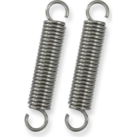 Traction Spring 80 mm Tension Springs with Hooks Stainless Steel Spring Wire Diameter 2.2 mm Outer Diameter 15 mm Force 11.8 kg 2 Pieces (1/5)