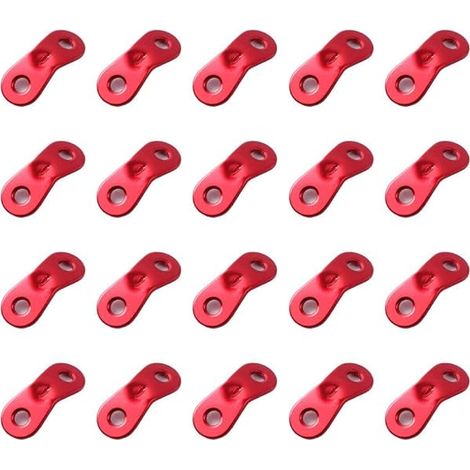 Tent Rope Tensioner - Aluminum Guyline Adjuster - For Tents Sleeping Bags Backpacks - 20 Pieces (1/3)