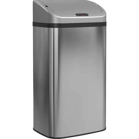 Pattumiera con sensore da 48 L in acciaio inox colore argento (1/5)