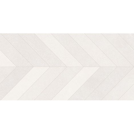 Eiffel Art Construction – Carrelage sol uni effet béton chevron blanc 60x120 cm – Grès cérame rectifié – Finition mate – Conditionnement 1,44 m²/boîte (1/2)