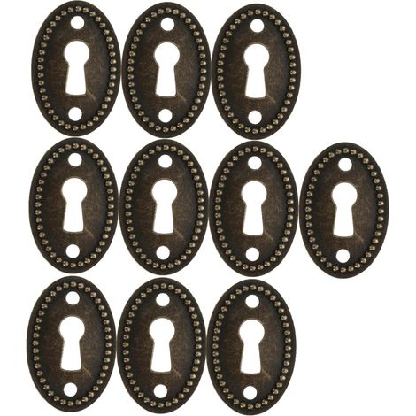 Toddmomy Lot de 10 plaques serrure ovales antiques en alliage (1/5)