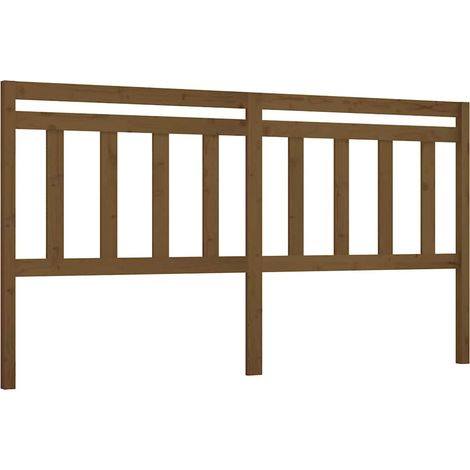 Maison Exclusive - Cabecero de cama madera maciza de pino marrón (1/5)