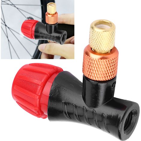 Tête de valve gonfleur en alliage d'aluminium pour pneus de vélo de route et VTT (1/4)
