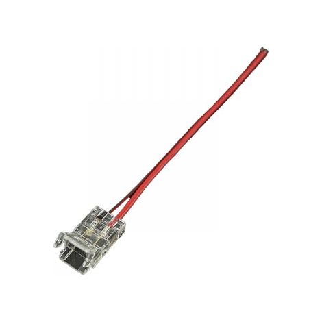 10 Pezzi Connettore Trasparente Invisibile 8mm 2 PIN per Chiudere Striscia LED COB