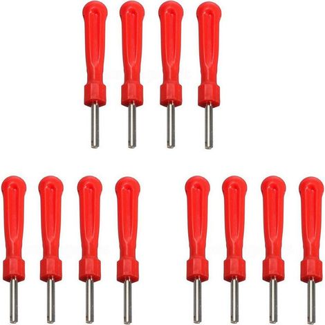 12 piezas de extractor de núcleo de válvula de neumático, herramienta de reparación de neumáticos, destornillador para tornillos