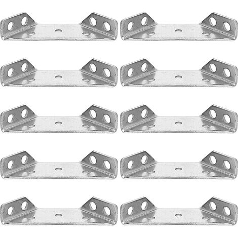 CCYKXA Équerres D'angle en Acier Inoxydable 10 Pcs, Support D'angle Multifonction, Fixation Renforcée pour Meubles et Étagères, Montage Stable pour Intérieur et Rangement Solide (1/4)