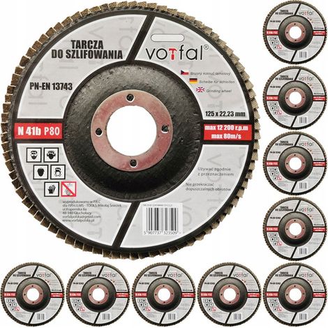 Disco de esmerilado 125 x 22,23 80 / 80 flapas (1/4)