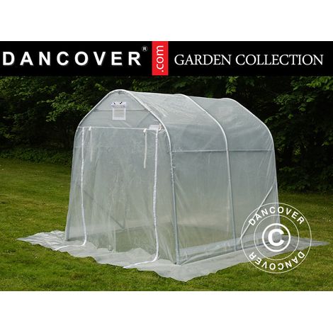 Polytunnel Greenhouse, 2x2x2 m, PE, 4 m², Transparent - Dancover