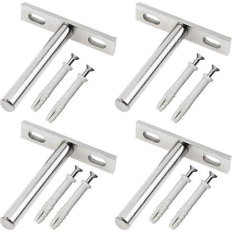 Supports métalliques pour étagère flottante de 79 mm - 4 pièces - AquaForge (1/5)