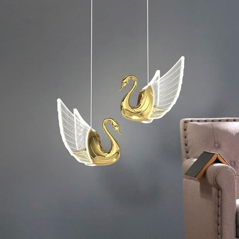 Cygne Lustre De Chevet Ins LumièRe Luxe Simple Nouveau Restaurant Lampe Porche AlléE Couloir Canapé CôTé Lampes DéCoratives (1/5)