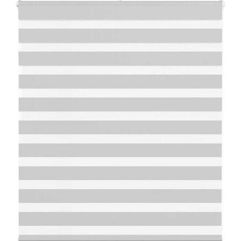 4014422 Store zèbre gris clair largeur du tissu 120,9 cm polyester (1/5)