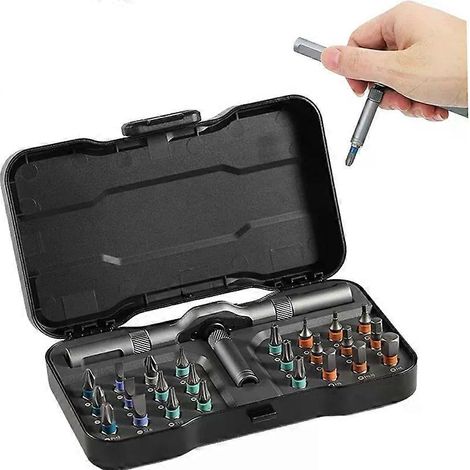 24-in-1 Multifunktions-Ratschenschraubendreher-Set mit Kombinationsschlüssel, magnetischen Bits, Reparaturwerkzeug-Set für PC, Fahrradreparatur, Handwerkzeug für Zuhause (1/4)