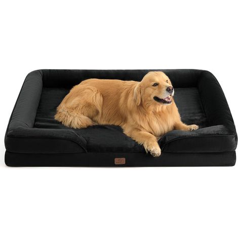 Hundebett orthopädisches 134x106cm L 134 x B 106 x H 20 cm Schwarz (1/5)