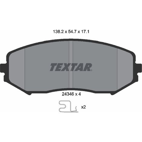 Kit de plaquettes de frein, frein à disque Textar 2434601 SUZUKI 5520065J00