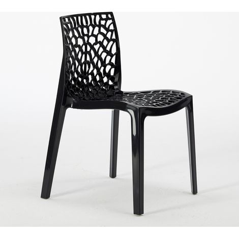 Sedie Cucina Bar Gruvyer In Polipropilene Impilabili Grand Soleil - Nero
