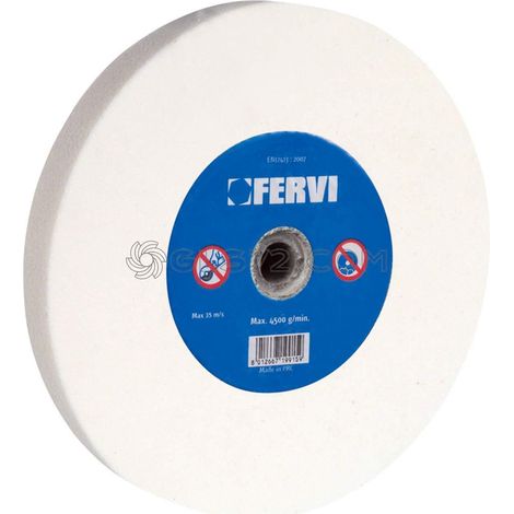 MUELA ABRASIVA CORINDON BLANCO PARA AMOLADORA FERVI MB01/60 (1/2)