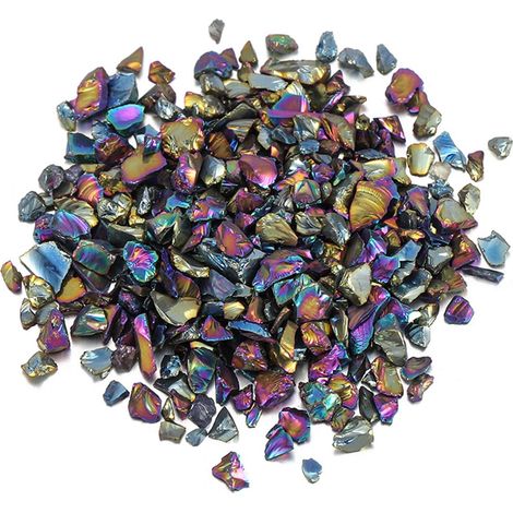 Gravier Concassé - Émaillé Coloré - Granulométrie 0,1 à 0,4 cm - Décoration Intérieure, Aquarium, Poterie, Paysagisme Microscopique - 1 Sachet de 20 g (1/5)