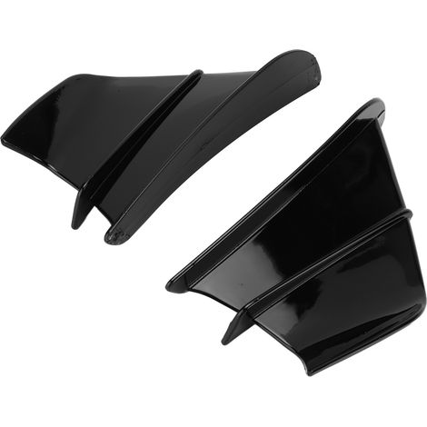 Ailerons aérodynamiques de moto, paire de spoilers universels, remplacement pour Kawasaki, noir brillant (1/5)