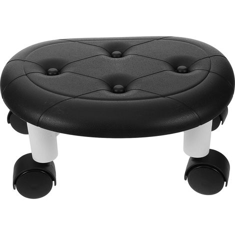 Petit tabouret à roulettes pivotantes, bas et mobile, en (1/5)