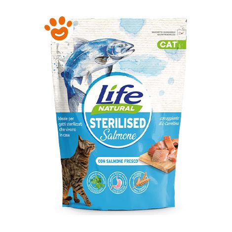 Life Cat Adult Sterilized Salmone - Sacco 800 Gr -