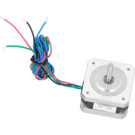 Moteur hybride 4 fils, 42 pas, 2 phases, angle de pas de 1,8°, éléments de mouvement mécanique avec arbre de 5 mm, 12 V (1/5)