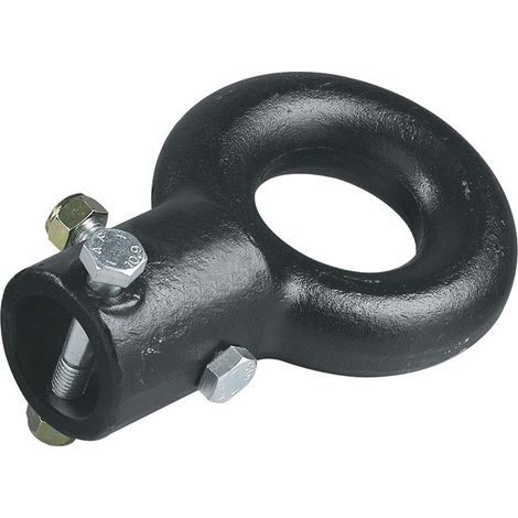 Maxter – Anneau d'attelage 42x68 mm – Entraxe 40 mm – Perçage Ø 14,5 mm – Profondeur max 70 mm – Boulonnerie incluse (1/2)