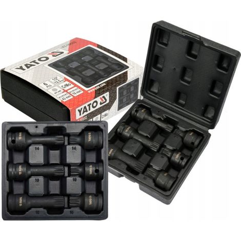 Chiavi per mozzi ruota-kit 6 pezzi bussole per avvitatori testa xzn m14-m16-m18 (1/4)