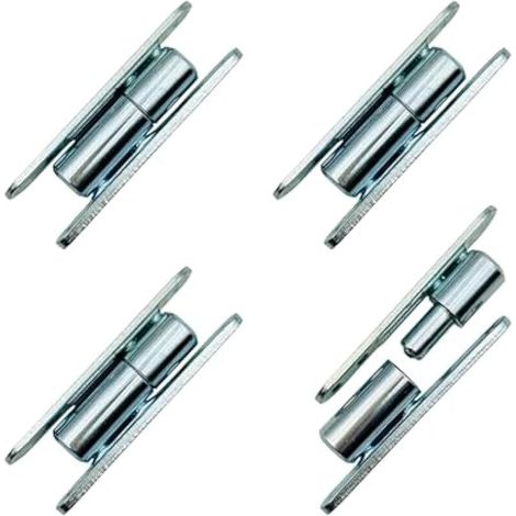 Charnière de Porte en Acier Ø 15x83mm Paumelles pour Montage en Applique Charnières Amovible à Aisser pour Cadres de Portes Intérieures et en Bois à Feuillure 4 Pièces