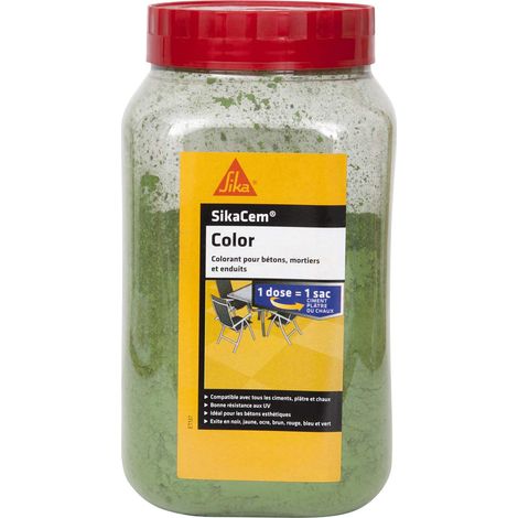 sikacim color – Colorante in polvere per cemento, calce e gesso, verde, 73603
