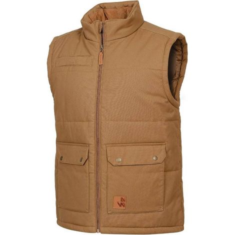 Gilet de Travail Sans Manches Noah - Taille XXL - Camel - Résistant et Confortable - D-Work