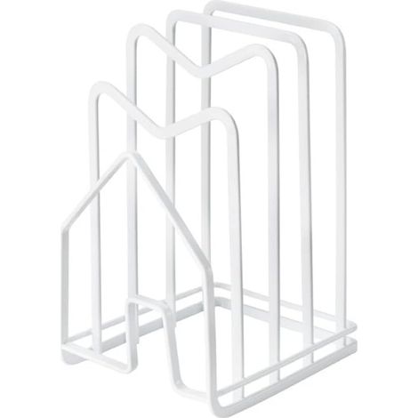 Supports Pour Planches à Découper Support de rangement de cuisine,support de couvercle de casserole, support de cuillère à soupe, accessoires de cuisine for un stockage et un Drainage facil Blanc (1/4)