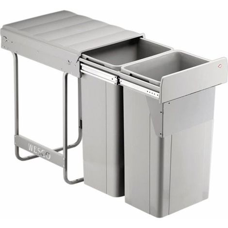 WESCO® Abfallsammler Traditionline Double-Master 585 S/400-2, alugrau (1/2)