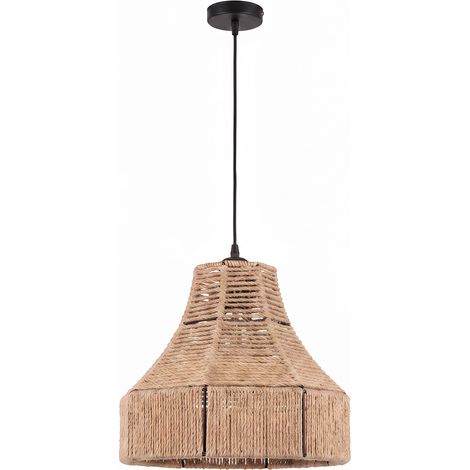Suspension Corde Naturelle et Métal – Style Boho – Design Fait Main – Lorena Naturel (1/5)